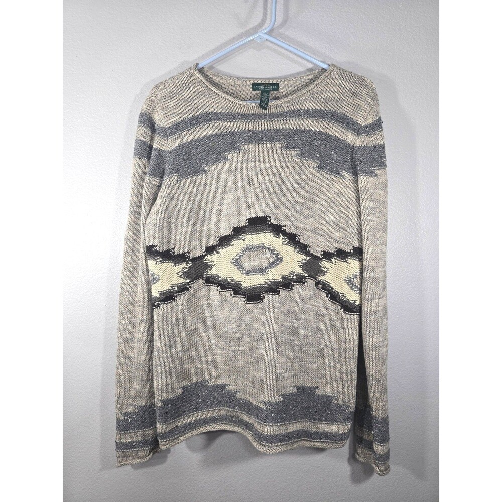 Lauren Jeans Co Size XL Ralph Lauren Southwestern Aztec oversized Sweater AE